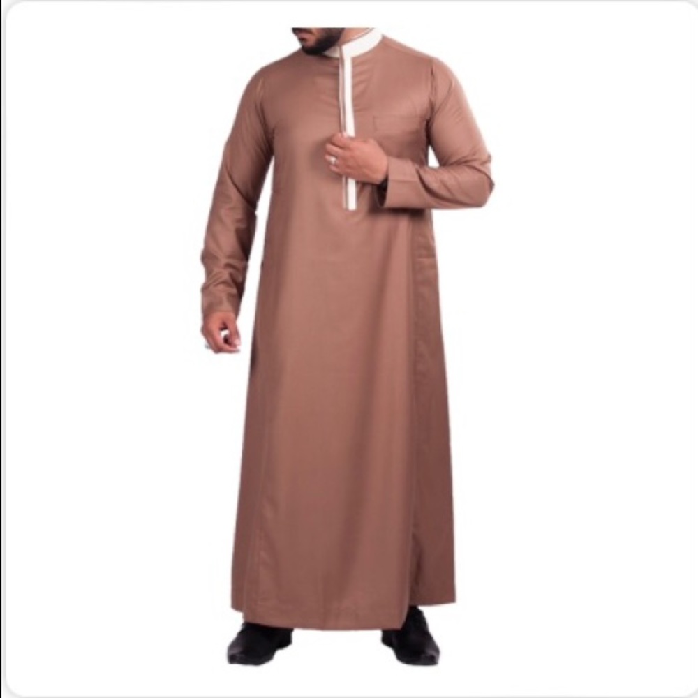 AL FAIZAN BUSINESS CLASSIC TAN/CREAM SAUDI THOBE - Various Sizes - NEW!